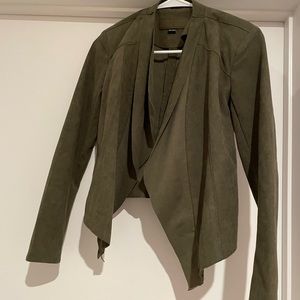 Blank NYC (from Anthropologie) faux suede asymmetrical jacket - XS